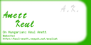 anett keul business card